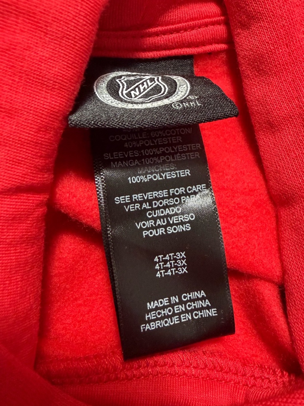 New NHL New York Rangers Hoodie Sweatshirt 4T Boys Girls - Picture 3 of 5